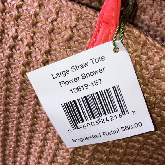 New Vera Bradley large straw tote - Picture 5 of 5